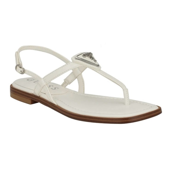 GUESS Women's White Sandals - Picture 1 of 2